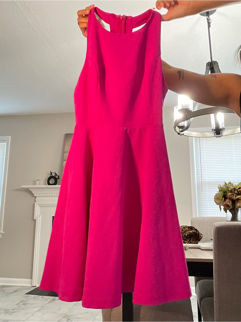 Lulu's Bright Fuchsia Sleeveless Fit-and-Flare Dress - Picture 2 of 5